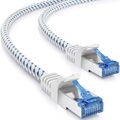 0,25m CAT8 Patchkabel Nylon Netzwerkkabel S/FTP 40Gbit RJ45 LAN DSL CAT8.1 Kabel