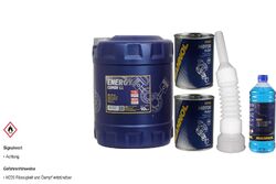 10L MANNOL Energy Combi LL 5W-30 API SN/CF Motoröl inkl. Additiv Auslaufschlauch
