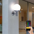 Wandleuchte Außenlampe Smart LED Balkon Wandlampe Dimmer App Edelstahl H 31,5 cm