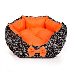 Hundebett Orange Katzenbett Haus Tierbett Korb Sofa Kissen Box Matte Höhle Haus