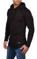 A. Salvarini Herren Pullover Langarm Sweatshirt Kapuzen Hoodie Biker Neu AS038