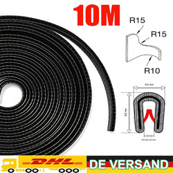 10M Kantenschutz Kantenschutzprofil schwarz Keder Band Klemm Profil Gummi PVC DE