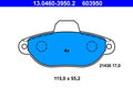 ATE 13.0460-3950.2 Bremsbelagsatz, Scheibenbremse für FIAT,LANCIA