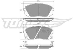 TOMEX Brakes Bremsbelagsatz, Scheibenbremse TX 16-44 für HYUNDAI KIA