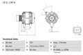 BOSCH 0 986 049 091 Lichtmaschine Generator 120A 14V passend für PEUGEOT 807 MPV