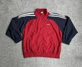 ADIDAS Herren Vintage Trainingsjacke Gr. 44 Sportjacke 90 Retro Logo 21009 Rot