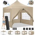 Faltpavillon 3x3m Pavillon Gartenzelt Pop Up Partyzelt Festzelt Wasserdicht Zelt