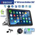 10 Zoll Carplay 1DIN Android 13 Autoradio GPS Navi BT Drehbarer Bildschirm 4+64G