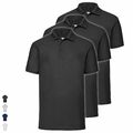 3er Pack Fruit of the Loom 65/35 Polo Herren Poloshirt Set Basic Shirt NEU