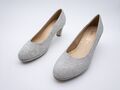 Gabor Damen Pumps Absatzschuh Halbschuh High Heels silber Gr 39 EU Art 16751-95