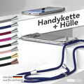 Handy Hülle für Xiaomi mit Band Kette Kordel Handykette Case Cover Unifarben