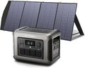 1800W Tragbare Powerstation 200W Solarpanel 43dB Leise Betrieb Mobiler Generator