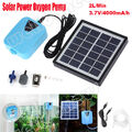 Solar Sauerstoffpumpe Teichbelüfter Gartenteich Aquarium Luftpumpe Oxygenator DE