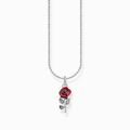 THOMAS SABO Halskette mit roter Rose, 925 Sterlingsilber, KE2219-664-10-L45V