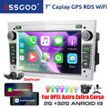 2+32G Carplay Autoradio Android 13 GPS DVR Kam MIK Für Opel Astra H Corsa Vivaro