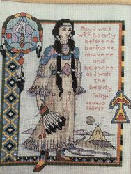 Spirit Of The Navajo indianische Sampler Sentiment Kreuzstichkarte