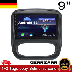 9" Android 13 Carplay Autoradio 2+32G Für Opel Vivaro B Renault Trafic 3