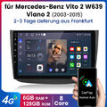 8Core Android13 Für Mercedes-Benz Vito 2 W639 Viano 2 2003-2015 Autoradio 6+128G