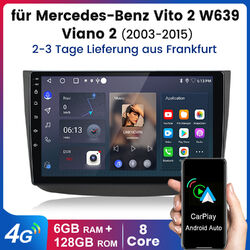 8Core Android13 Für Mercedes-Benz Vito 2 W639 Viano 2 2003-2015 Autoradio 6+128G