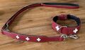 HUNTER Set Swiss rot Leine 3-fach verstellbar + Halsband M 55 NEU