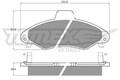 TOMEX Brakes Bremsbelagsatz, Scheibenbremse TX 10-821 für FORD