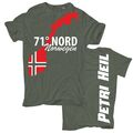 T-Shirt 71 Grad Nord NORWEGEN Norway Angeln Fischen Angler Petri Heil S bis 10XL