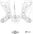 SWAG 33 11 0404 Querlenker Hinten Links für MAZDA 3 Schrägheck (BM, BN)