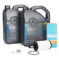 10L ORIGINAL 5W-40 MB 229.5 Motoröl + PURFLUX Ölfilter für MERCEDES 43AMG M276