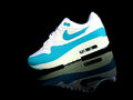 NIKE AIR MAX 1 Retro Damen Sneaker weiß/beige/türkis-blau Gr.38