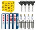 4x HELLA Zündspule+4x BOSCH Zündkerze Doppelplatin für Seat Ibiza IV Sportcoupe