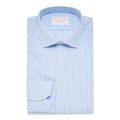 Thomas Pink Herren Slim-Fit Corey Streifen Popeline hellblau & weiß Hemd-Small