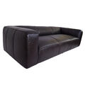 Echtleder Sofa Dublin Leder Designsofa 3-Sitzer Clubsofa Belon Black