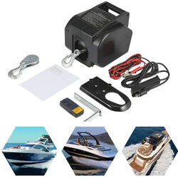 12V 4990 KG Elektrische Seilwinde mit Funk Motorwinde Bootswinde Winde Seilzug