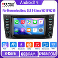 Für Mercedes Benz CLS E-Class W211 W219 128G 8-Kern Android14 CarPlay Autoradio
