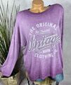 NEU Feinstrick Shirt Pulli loose fit VINTAGE Nieten washed out BERRY 40 42 44