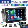 6+128G Android 14 Autoradio Für Golf Jetta MK4 Passat B5 Polo 9N Carplay GPS KAM