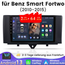 DAB+ Android 13 Carplay Für Smart Fortwo 451 2010-2015 Autoradio 2+64GB GPS Navi