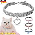 Haustier Katze Welpe Strass Halskette Halsband Katzen Hunde Kristall Tierschmuck