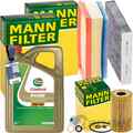 MANN INSPEKTIONSPAKET+4L CASTROL 5W40 MOTORÖL passend für DACIA DUSTER SANDERO 2