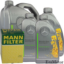 8L ORIGINAL MERCEDES MOTOROEL 5W30 MB 229.51+ MANN OELFILTER HU 718/5 x