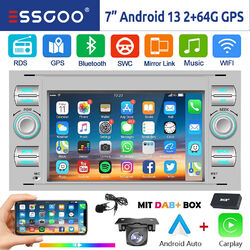 DAB+ 64G Android 13 Autoradio Carplay GPS RDS KAM Für Ford Focus C S Max Transit