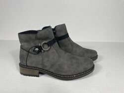 Rieker Damen Kurzstiefel in Grau Biker Boots Gr 38