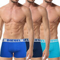 Diesel UMBX Herren Baumwolle Unterwäsche 3X Pack Stretchshorts Kofferraum Boxer Ausräumung