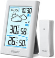 BALDR Wetterstation Funk Mit Außensensor, Digital Dcf-Funkuhr Thermometer Innen/