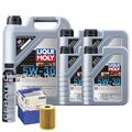 Motoröl 5W30 LIQUI MOLY Leichtlauf Special Tec 9L+MAHLE Ölfilter +Cera Tec