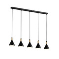 Lindby LED-Pendelleuchte Arina Hängeleuchte Deckenlampe Lampe Schwarz 5-flam180