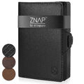 ZNAP® Slim Wallet Kreditkartenetui Portemonnaie Geldbörse Herren 12 RFID Schwarz