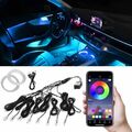 10M Auto RGB LED Innenraum Lichtleiste Ambientebeleuchtung Neon APP USB ▶8 IN 1◀