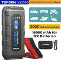 TOPDON VS2000 2000A 16000mAh Auto Starthilfe Booster powerbank Jump Starter KFZ