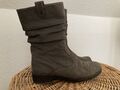 GABOR Stiefelette Boots, grau, Wildleder, Top Zustand -ca. Gr. 36, Gr. 4